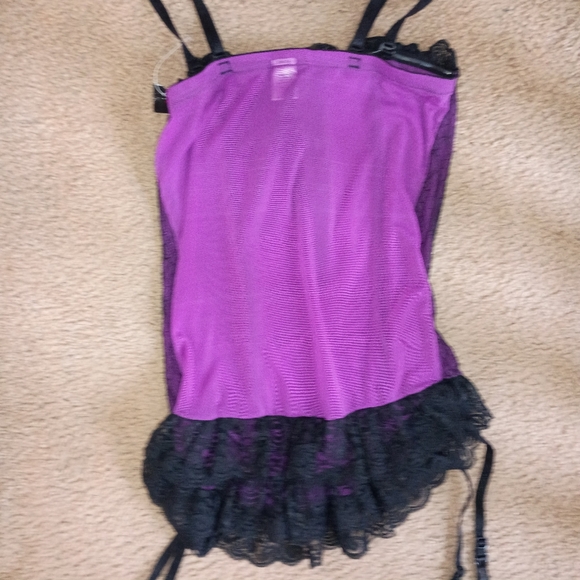 Gothic gothic Punk mall goth teddy lingerie sheer lace butt ruffles Rare 36 C - Picture 3 of 7